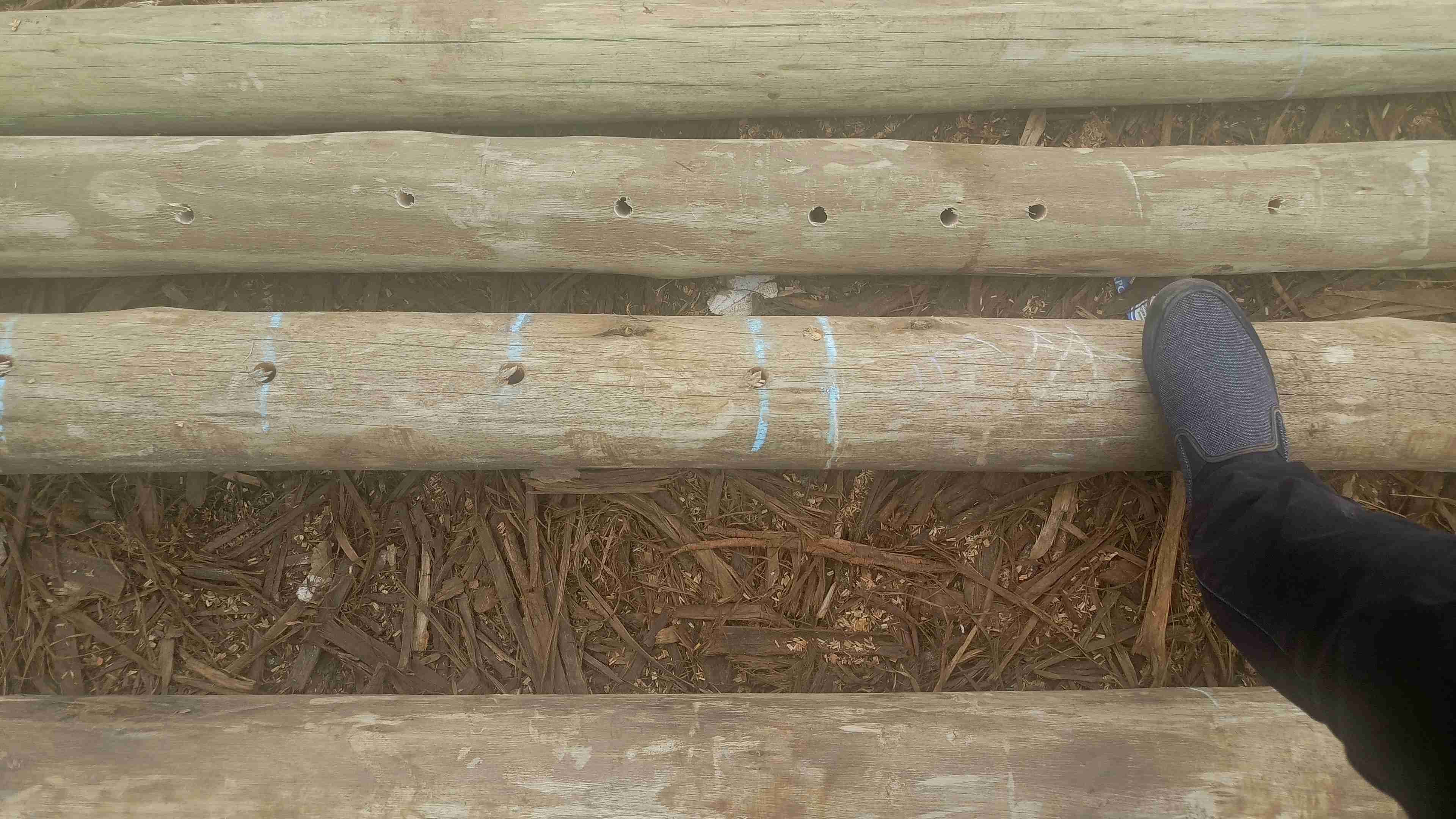 Drilled fencing posts/poles